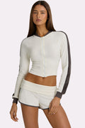 Women's Terry Zip-Up Jacket in Coconut