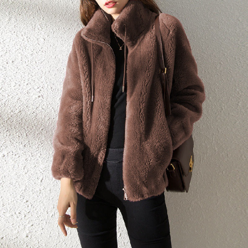 Women's Stand-Collar Fleece Jacket