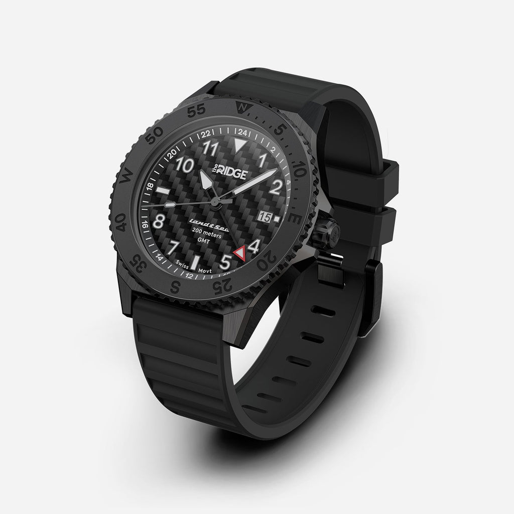 Land & Sea GMT Watch 42mm - Carbon Fiber 3k