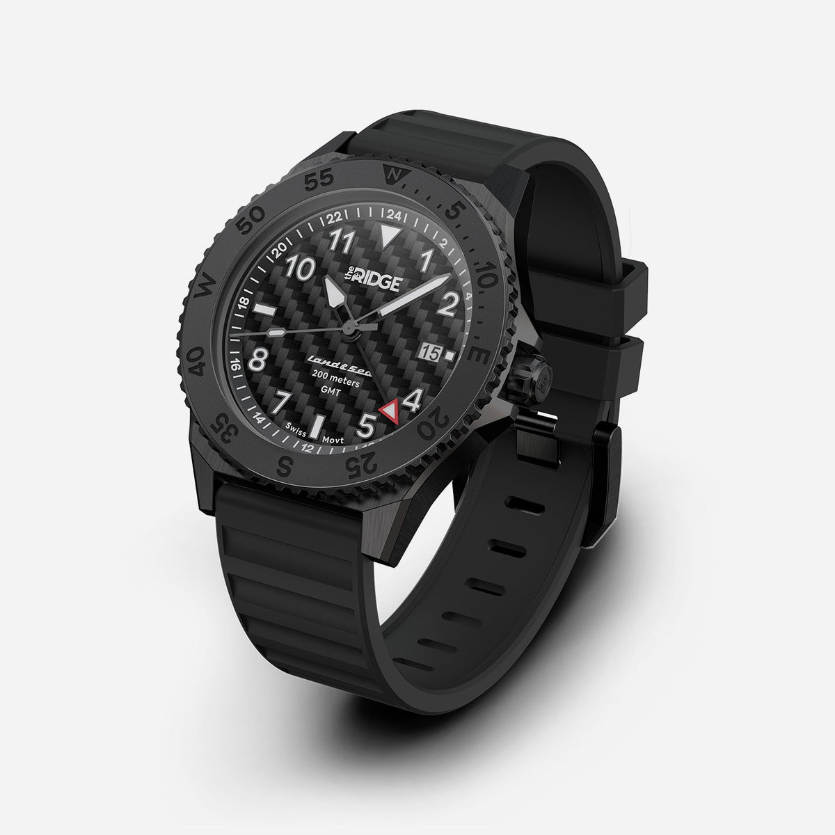 Land & Sea GMT Watch 42mm - Carbon Fiber 3k