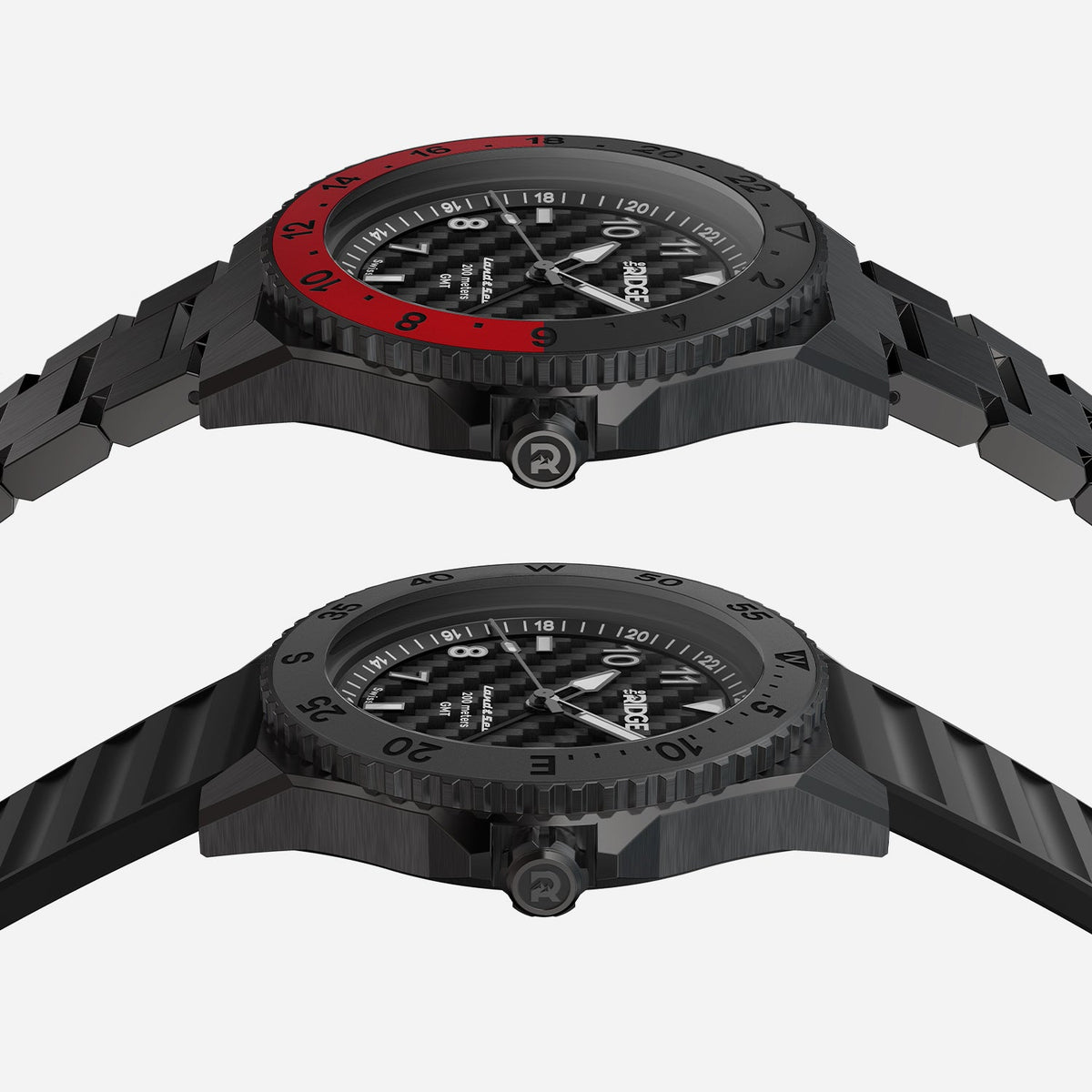 Land & Sea GMT Watch 42mm - Carbon Fiber 3k