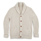 Men's The Shawl Cardigan in Natural Cotton — Sweater
