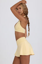 Women's Soft Active Mini Skort in Lemon Marl — Skirt