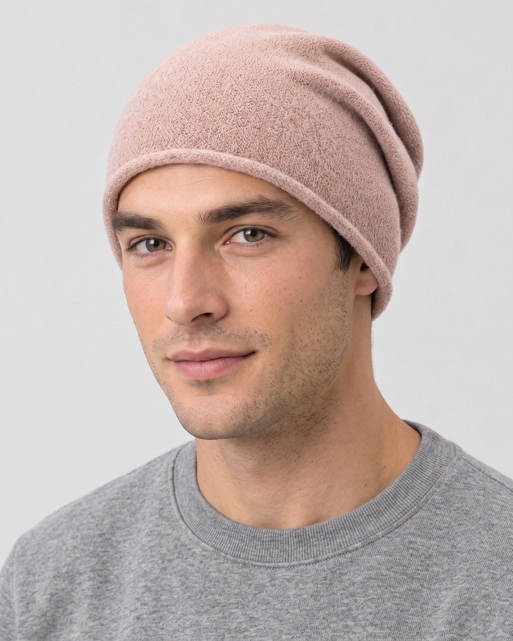 Men's Everyday Knit Beanie — Lotus Pink / 50 × 27 cm — hero — wb-gender-final-146