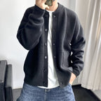 Men's Wool-Blend Button-Front Cardigan