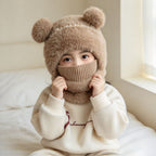 Plush Bear-Ear Hood - Adult & Kids
