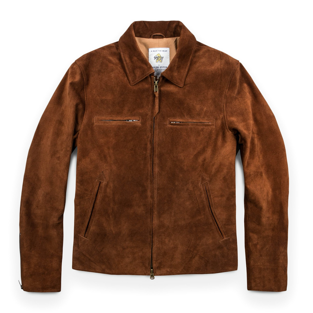 Men's The Moto Jacket in Tobacco Suede