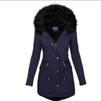 Women's Plush-Trim Hooded Parka