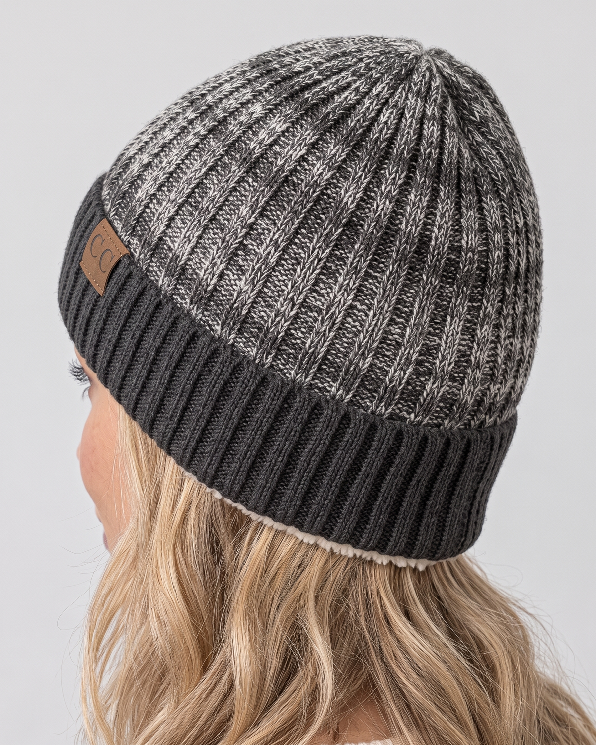 Women's Classic Fleece-Lined Knit Beanie — fit detail [wb-gender-final-54]