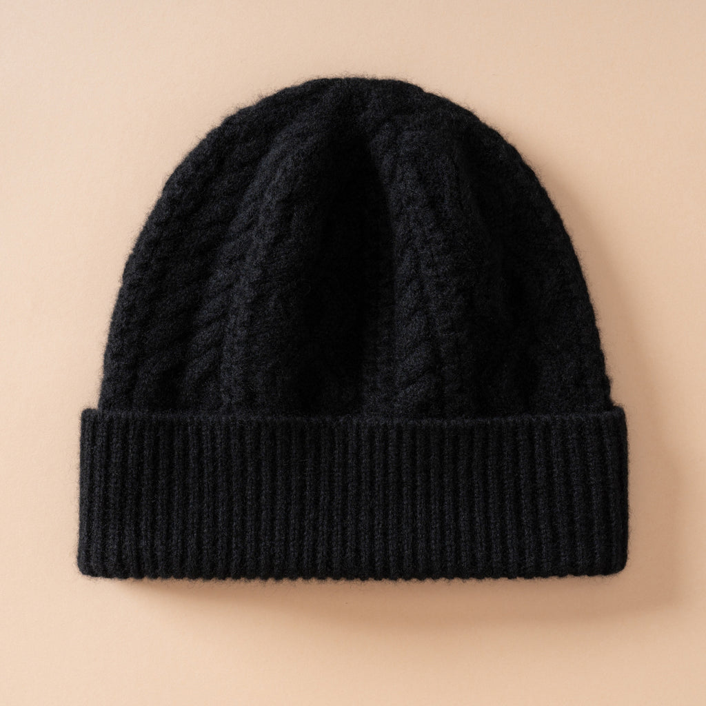 Thick-Knit Cashmere Beanie