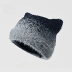 Plush Cat-Ear Knit Beanie
