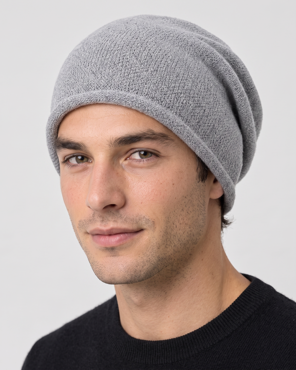 Men's Everyday Knit Beanie — Gray / 50 × 27 cm — hero — wb-gender-final-140
