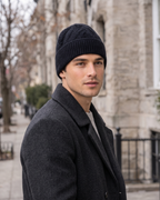 Men's Thick-Knit Cashmere Beanie — lifestyle [WB final 4:5 12]