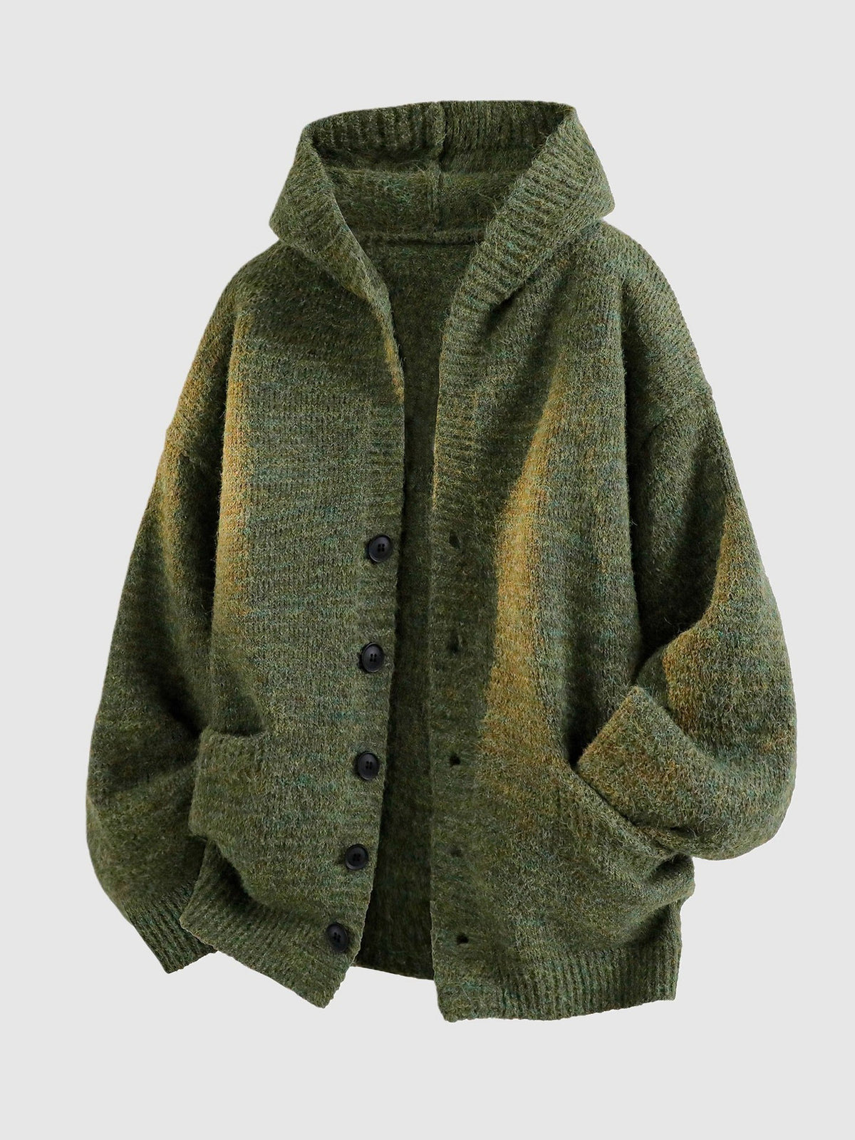 Men's Hooded Knit Cardigan