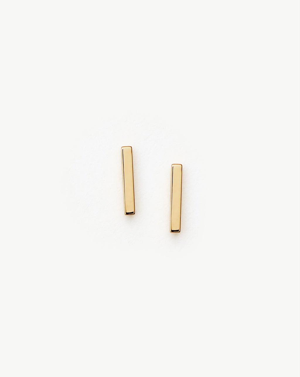 Solid Gold Bar Stud Earrings | 9ct Solid Yellow Gold