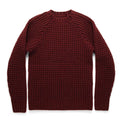 Men's The Fisherman Sweater in Maroon Waffle