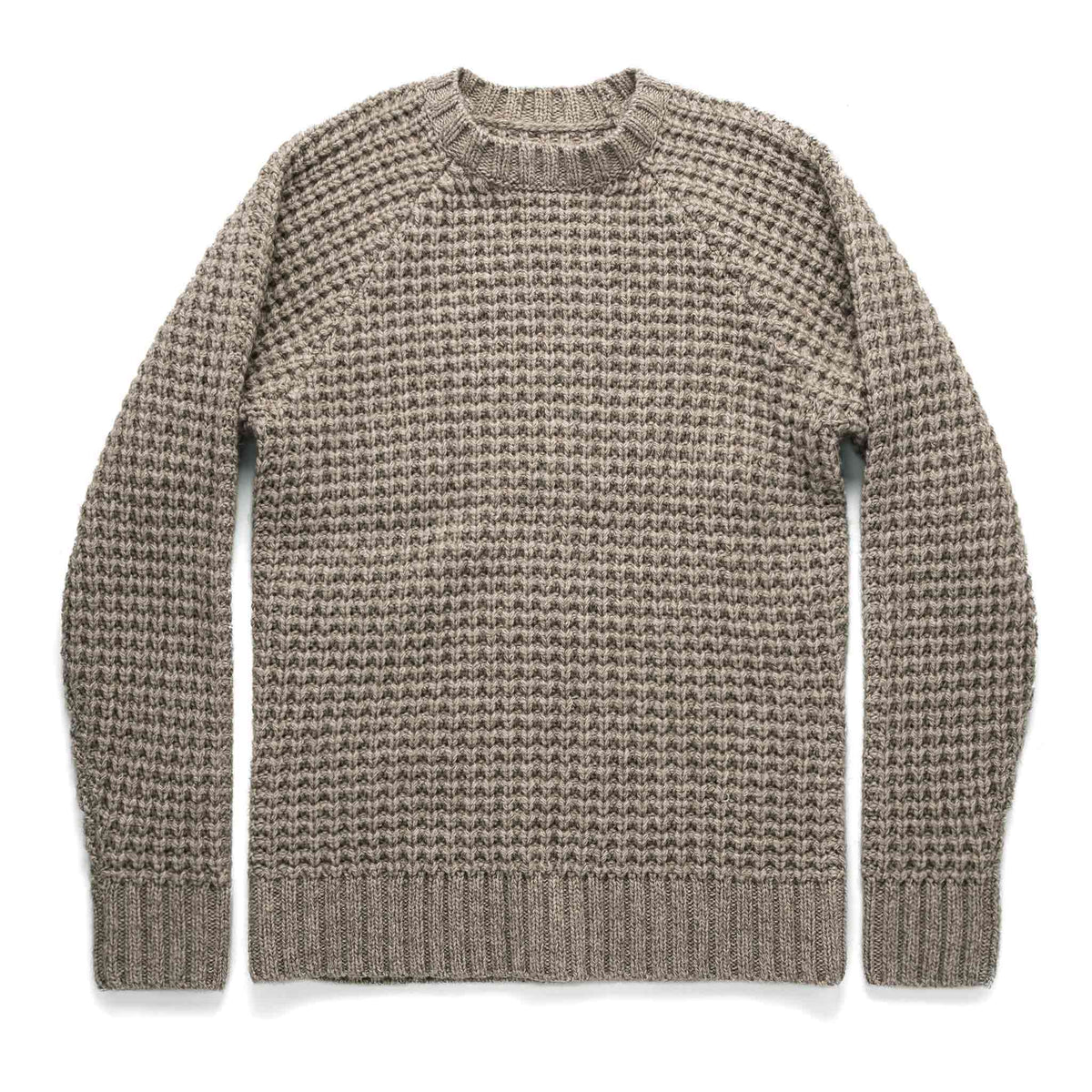Men's The Fisherman Sweater in Natural Waffle