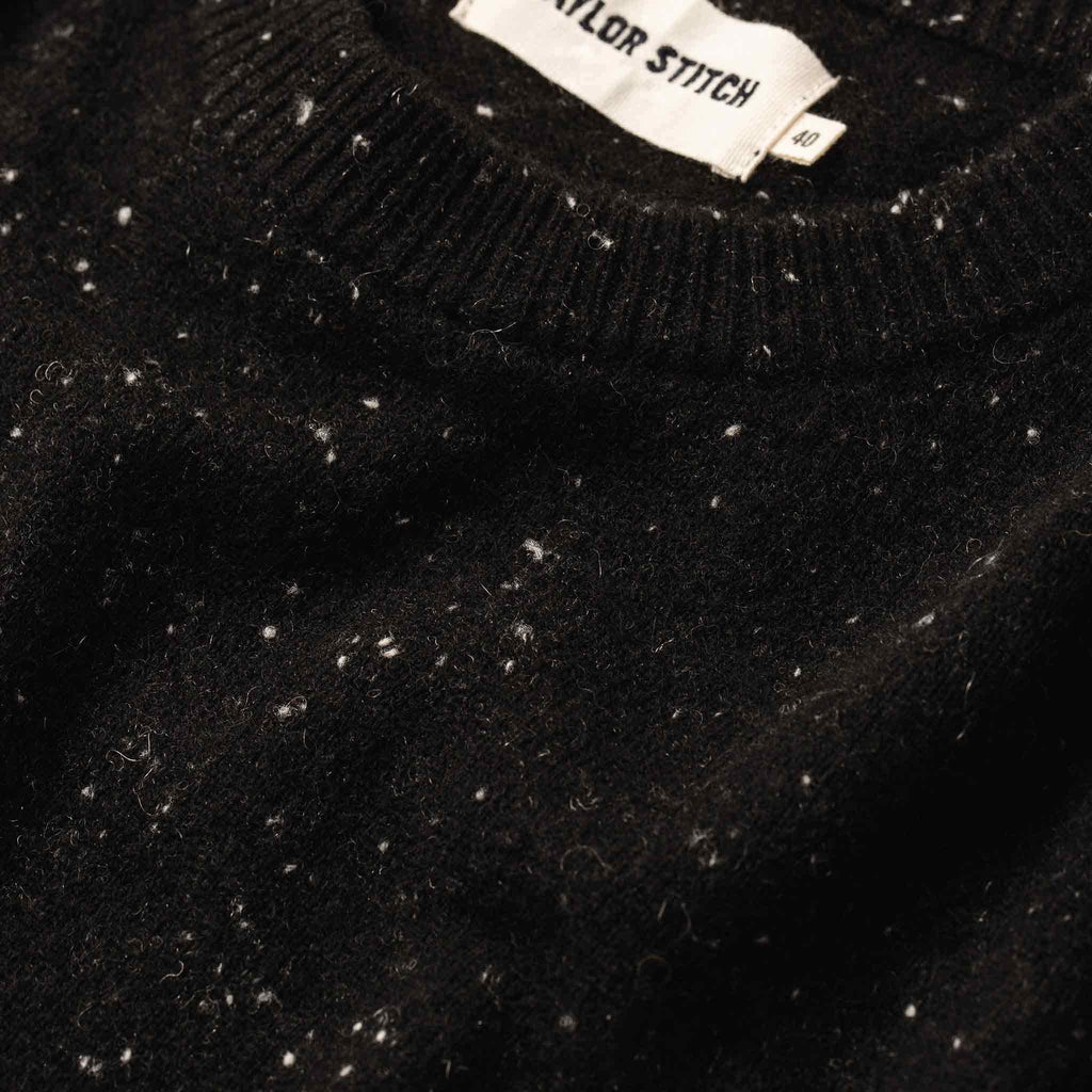 Men's The Hardtack Sweater in Black Yak Donegal