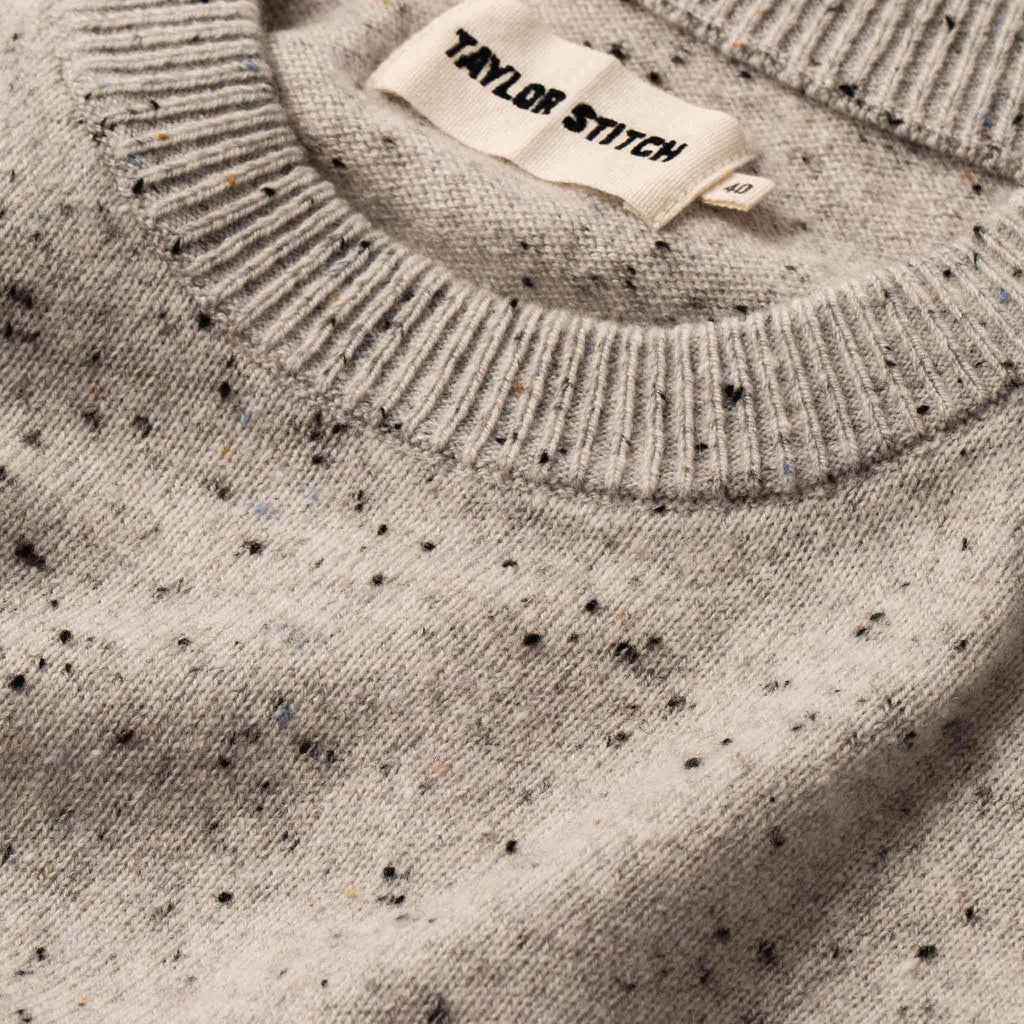 Men's The Hardtack Sweater in Polar Yak Donegal