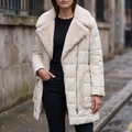 Astor Faux Shearling Hooded Jacket in Birch