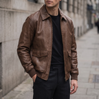 Damian Vintage Bomber in Brown