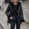 Genevieve Belted Trench Jacket in Black
