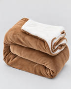 Camel — double layer sherpa throw blanket — hero [WB 21]