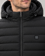 11 Heated Black — mens usb heated jacket — detail [WB 30]