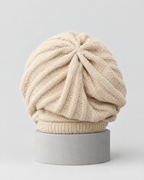 Apricot — cashmere slouchy beanie — back view [WB 17]