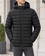 11 Heated Black — mens usb heated jacket — hero [WB 27]
