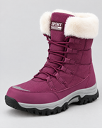 Women's Fleece-Lined Lace-Up Winter Boots — 9018 purple — hero [WB gallery 2/1]