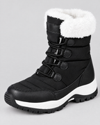 Women's Fleece-Lined Lace-Up Winter Boots — S915 black — hero [WB gallery 5/1]