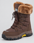 Women's Fleece-Lined Lace-Up Winter Boots — 9018 brown — hero [WB gallery 3/1]