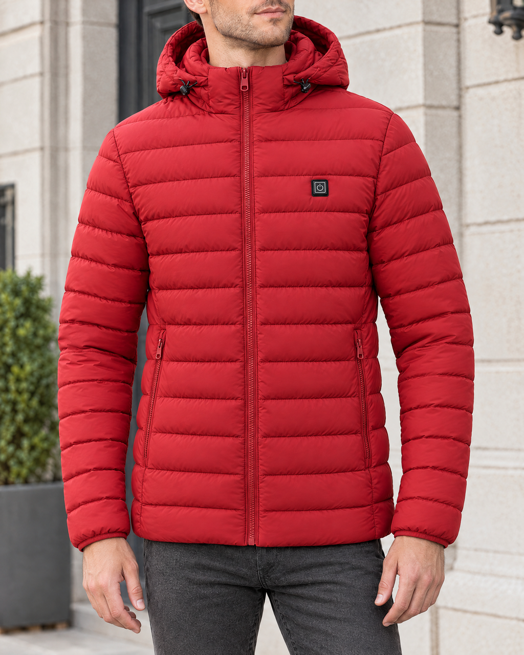 Men's USB Heated Jacket — 11 Heated Red — hero [WB gallery 8/1]