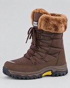 Women's Fleece-Lined Lace-Up Winter Boots — 9018 brown — side [WB gallery 3/2]