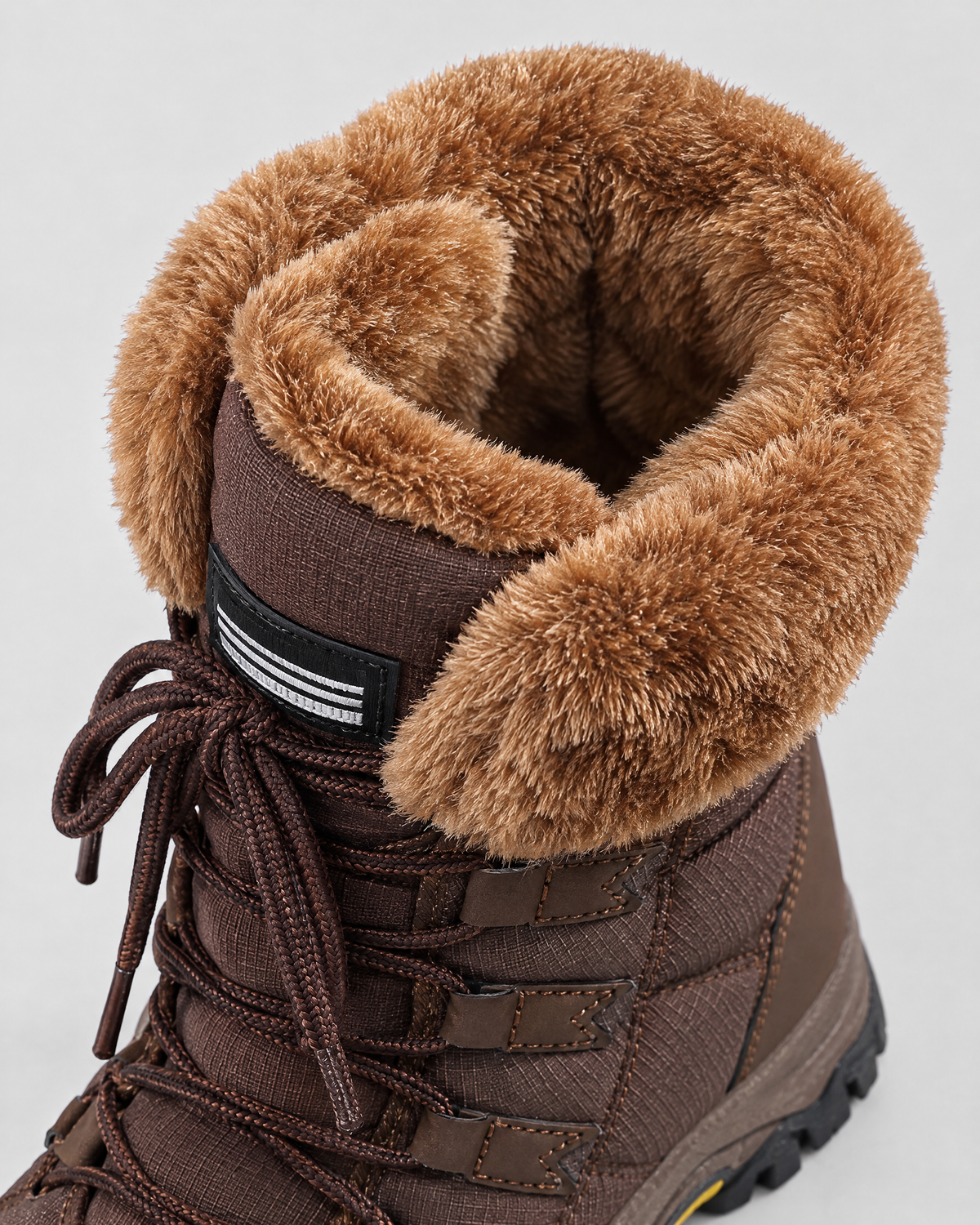 Women's Fleece-Lined Lace-Up Winter Boots — 9018 brown — lining [WB gallery 3/4]