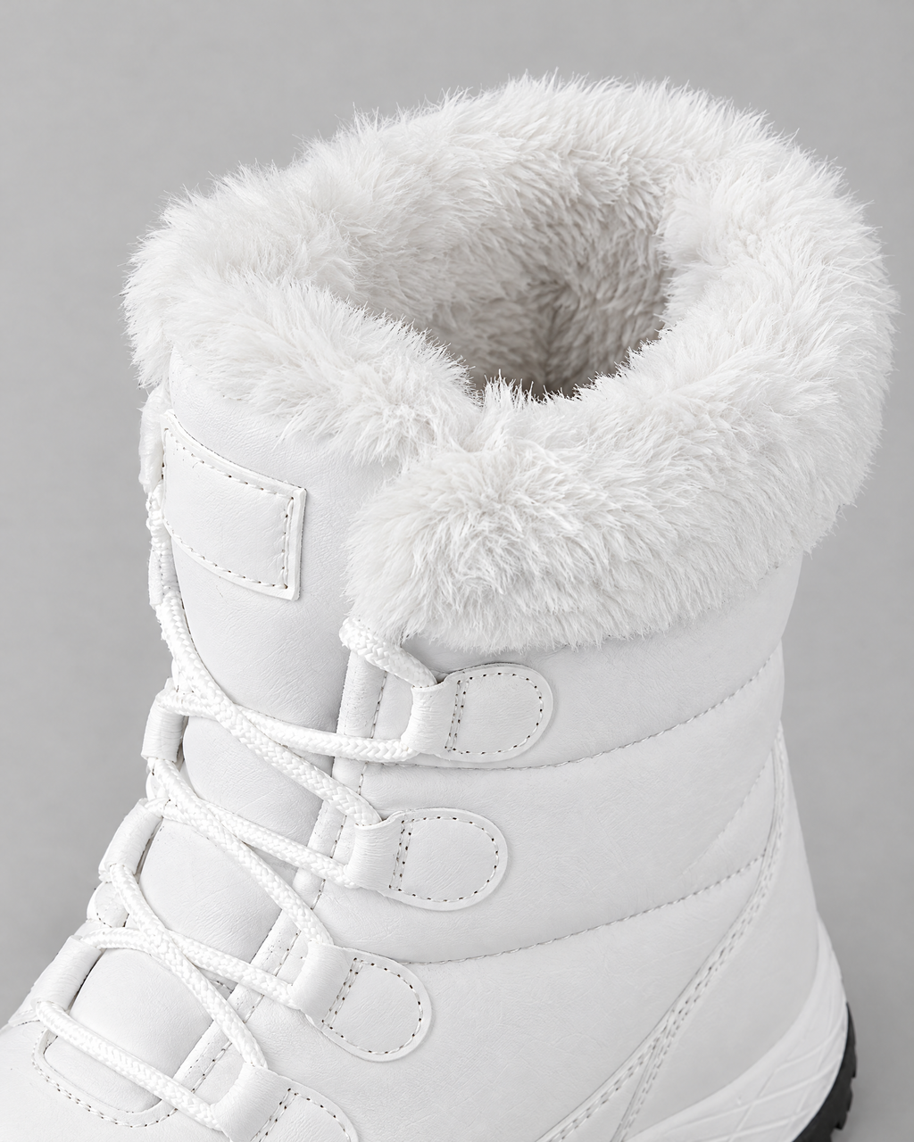 Women's Fleece-Lined Lace-Up Winter Boots — S915 white — lining [WB gallery 4/4]
