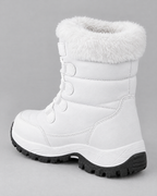 Women's Fleece-Lined Lace-Up Winter Boots — S915 white — rear [WB gallery 4/3]