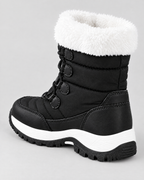 Women's Fleece-Lined Lace-Up Winter Boots — S915 black — rear [WB gallery 5/3]
