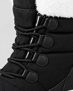 Women's Fleece-Lined Lace-Up Winter Boots — S915 black — material [WB gallery 5/5]