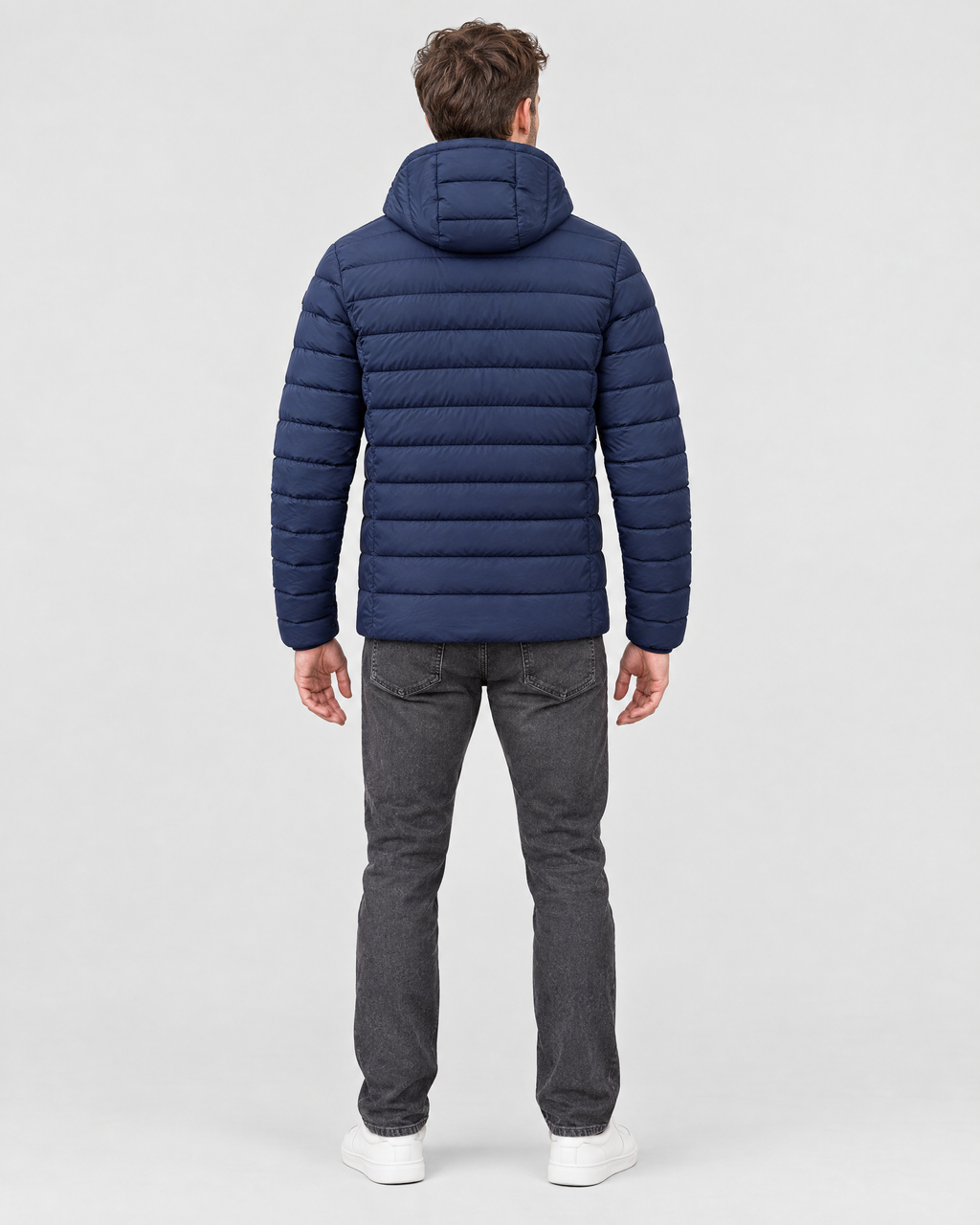 Men's USB Heated Jacket — 11 Heated Blue — full back [WB gallery 7/3]