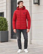 Men's USB Heated Jacket — 11 Heated Red — full front [WB gallery 8/2]