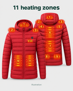 Men's USB Heated Jacket — 11 Heated Red — heating guide [WB gallery 8/8]
