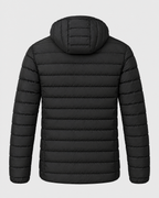 Men's USB Heated Jacket — 2 Areas Heated Black — product back [WB gallery 9/7]