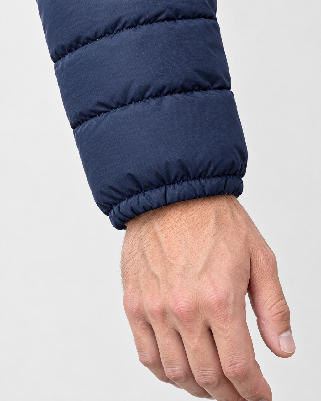 Men's USB Heated Jacket — 2 Areas Heated Blue — cuff detail [WB gallery 10/5]