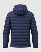 Men's USB Heated Jacket — 2 Areas Heated Blue — product back [WB gallery 10/7]