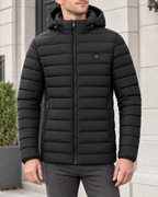Men's USB Heated Jacket — 8 Areas Heated Black — hero [WB gallery 12/1]