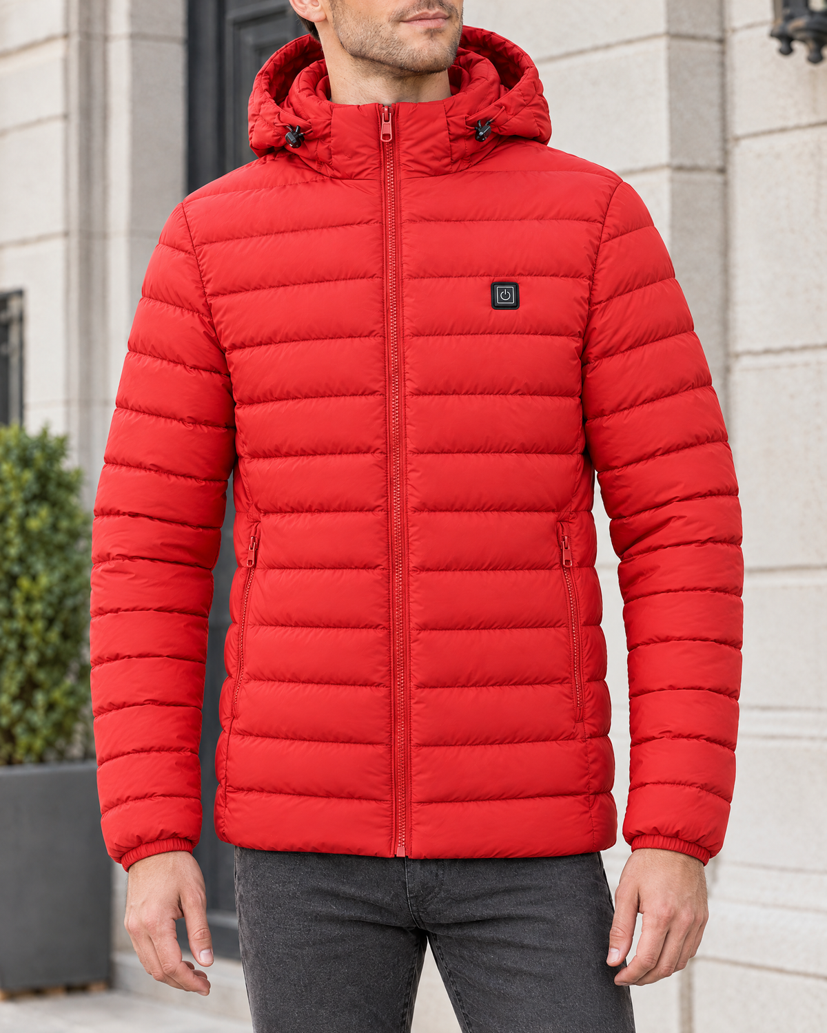 Men's USB Heated Jacket — 8 Areas Heated Red — hero [WB gallery 14/1]