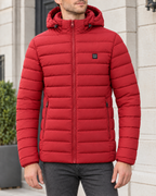 Men's USB Heated Jacket — 2 Areas Heated Red — hero [WB gallery 11/1]