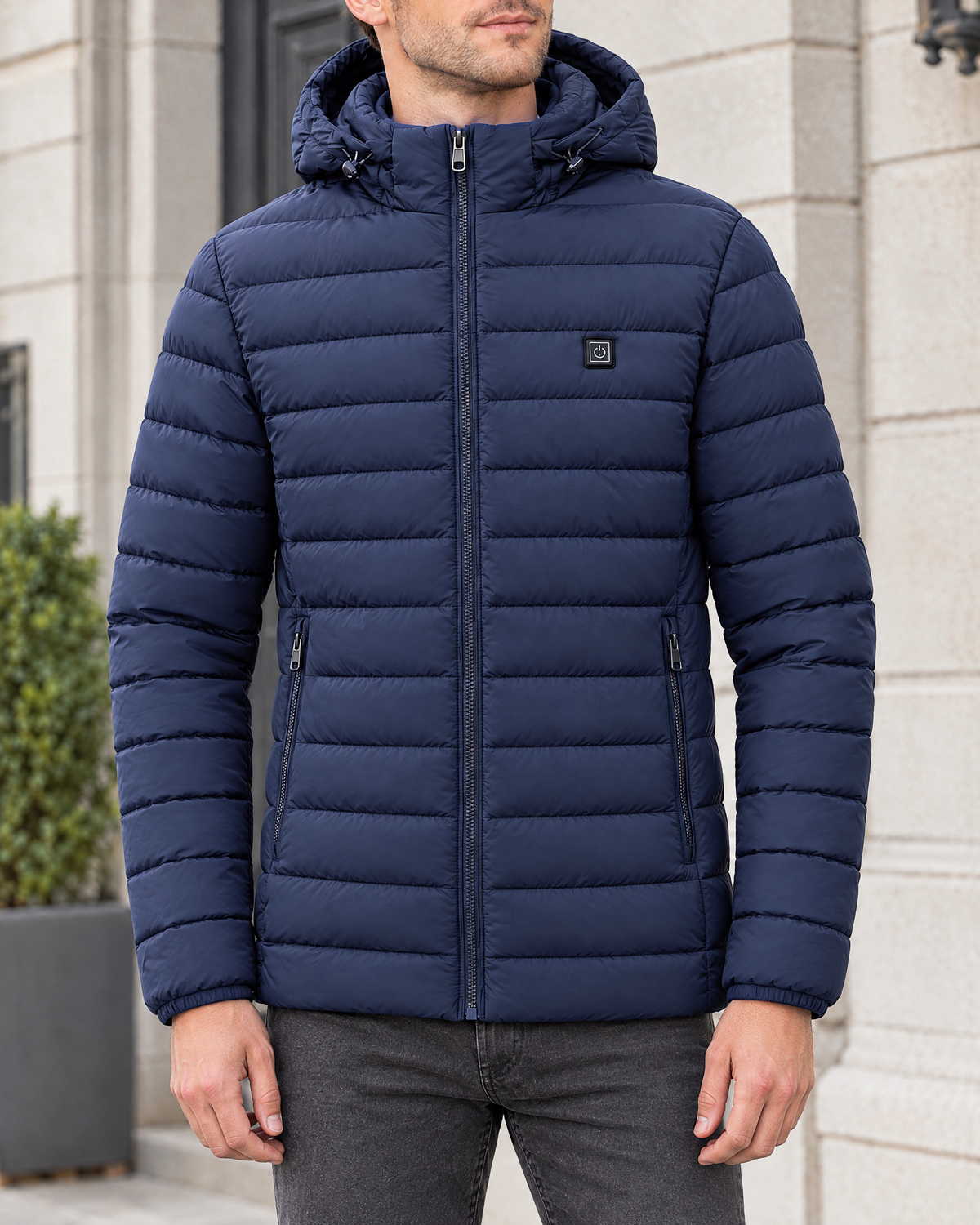Men's USB Heated Jacket — 9 Areas Heated Blue — hero [WB gallery 16/1]